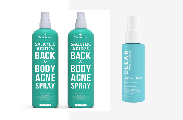 TreeActiv 4oz Acne Body Spray 2 Pack vs Paula’s Choice Body Spray