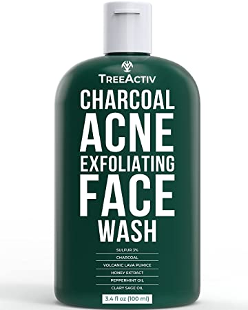 TreeActiv Charcoal Acne Exfoliating Face Wash