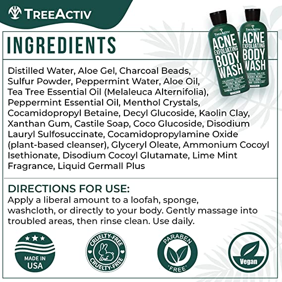 TreeActiv Anti-Acne Exfoliating Body Wash